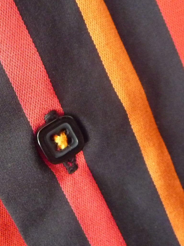 Visconti Size Xxl Red Black Stripe Mercerized Cotton Dress Shirt — image 8 of 8
